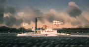 James Bard John Birkbeck, steam towboat oil on canvas